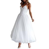 Women Corset Long Dress Sleeveless V-Neck Sundress Lace Patchwork Summer Dress A-line Flowy Slit Maxi Dress