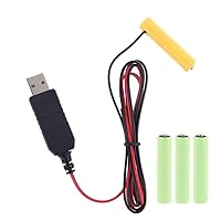 LR03 AAA 2m USB Power Supply Cable Replace 1-4pcs AAA Aa Batteries 4 Pack
