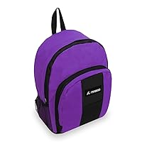 Everest Backpack with Front and Side Pockets, Dark Purple, One Size