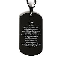 To My Gigi Gifts, Gigi Remember how much you are loved. I am so proud of you. Birthday Christmas Gigi Black Dog Tag Keepsake Gifts For Gigi, Gift for Her Him