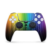 MightySkins Gaming Skin for PS5 / Playstation 5 Controller - Rainbow Streaks | Protective Viny wrap | Easy to Apply and Change Style | Made in The USA