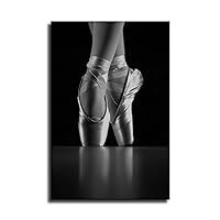 AttreX Dancing Dancer Ballet Shoes Decorative Canvas Print Poster Poster Wall Art Paintings for Wall Decor Living Room Decor Canvas Printins (8x12inch-No Framed)