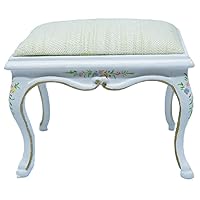 Dollhouse French Baroque White Piano Bench JBM Miniature Music Room Furniture