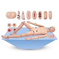 Teaching Model,Nursing Skills Training Manikin Training Patient Care Medical Mannequin with Interchangeable Genital and Bedsore Modules and Trauma Modules for Nursing Medical Train