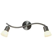 Monument 617621 Contemporary Lighting Collection Flush Ceiling Fixture, Brushed Nickel, 19-Inch W by 8-Inch H