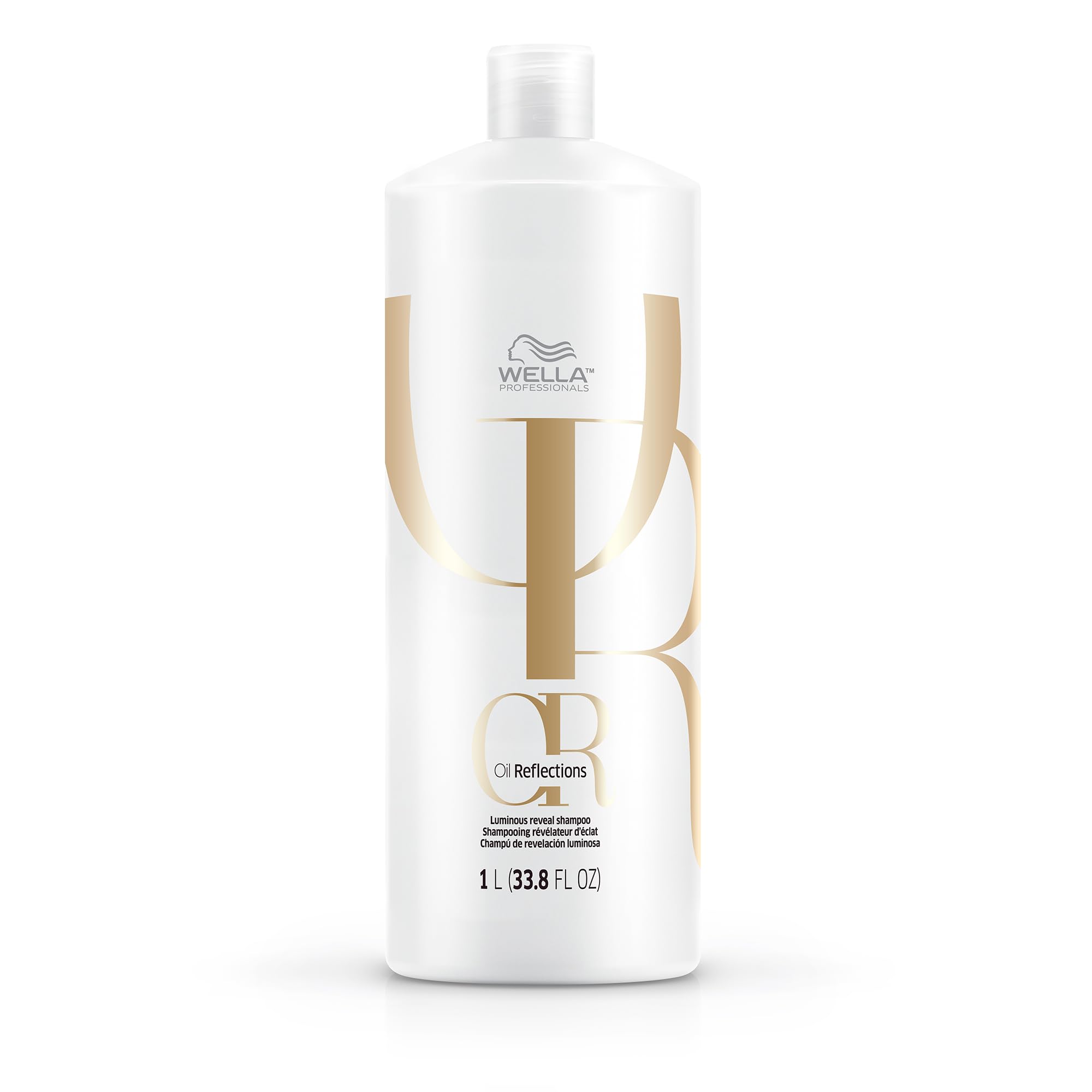 WELLA PROFESSIONALS Oil Reflections Luminous Reveal Shampoo, With Natural Botanicals, Camellia Oil and White Tea Extract, For long-Lasting Softness and Shine, 33.8oz