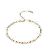 Gold Tone Simulated Pearl Choker Necklace