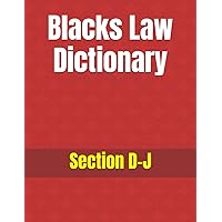 Blacks Law Dictionary: Section D-J Blacks Law Dictionary: Section D-J Paperback