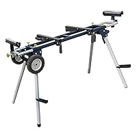 POWERTEC Folding Miter Saw Stand, Collapsible and Portable with 8-Inch Wheels, 110V Power Outlets, 330Lbs Load Capacity and Quick-Release Mounting Brackets (MT4000V)