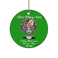 Black Makeup Artist Ornament, Gift for Black Makeup Artist, for Black Makeup Artists