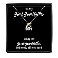 Being My Great Grandfather Necklace Funny Present Idea Is The Only Gift You Need Sarcastic Joke Pendant Gag Sterling Silver Chain With Box
