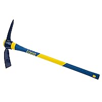 Estwing 5-Pound Pick Mattock, 36-Inch Fiberglass Handle, Ideal for Hoeing in Tight Quarters or Rocky Soil