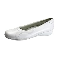 Aisha Women's Wide Width Leather Slip-On Shoes