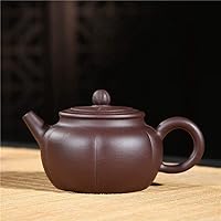 Purple Clay Teapotpumpkin Shape Traditional Chinese Kung Fu Tea Pots Yixing Purple Mud Purple Clay Teapot 240Ml Handmade