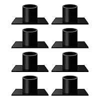 Gute Taper Candle Holder, Candle Holders for Pillar Candles, Matte Black Candlestick Holder Centerpieces for Home Decoration, Wedding Anniversary, Party, Housewarming Gifts,Set of 8,Square
