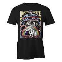 Bones Coffee Company T Shirts Electric Unicorn Tee for Women & | Men Black Cotton T Shirt