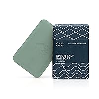 Oars + Alps Epsom Salt Men's Bar Soap, Made with Naturally Derived Ingredients and Dermatologist Tested, Vegan and Gluten Free, 1 Pack