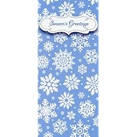 White Snowflakes on Blue Christmas Money & Gift Card Holders