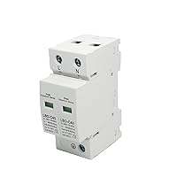 1Pcs AC SPD Surge Protector Low Voltage Distribution 2P 3P 4P LBO Household Arrester Lightning Device Switch (Size : 2P AC, Color : 20-40KA(275V))
