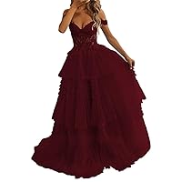 Prom Dress Long Fomral Party Dresses Tulle Maxi Gown for Women MQ006