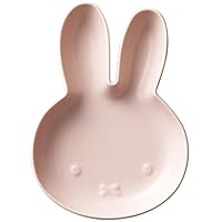 Dick Bruna 200104 Miffy Plate, Small Plate, 4.3 x 5.9 inches (11 x 15 cm), Microwave Safe, Dishwasher Safe, Die Cut, Matte Pink