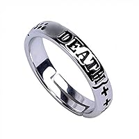 Hot Anime Death Trafalgar Law 925 Sterling Silver Ring Cosplay Gift S925 Props
