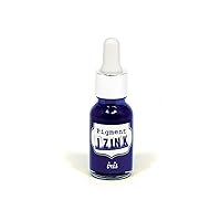 Aladine - Izink Pigment - Covering Ink All Support - DIY and Creative Leisure - Watercolorable - Water washable - Made in France - Pipette bottle 15 ml - Blue Color