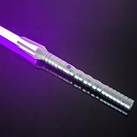 Lightsaber Pernach 16 RGB Color Changing Light Up Sword, Metal Aluminum Hilt,Upgrade Force FX Light Saber (Silver Hilt)