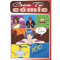 Crea tu cómic: Cómic en blanco - actividad creativa para adultos, adolescentes y niños - 100 páginas (Spanish Edition)