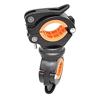Bike Light Support for The Bicycle for 360 Degrees Bicycle Bicycle Clip Bicycles (Black and Orange) Light Support