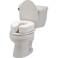 NOVA Medical Products Toilet Seat Cushion and Riser, 4” Padded Toilet Seat Attachment Cover, for Standard and Elongated Toilet Seats, Vanilla NOVA Medical Products Toilet Seat Cushion and Riser, 4” Padded Toilet Seat Attachment Cover, for Standard and Elongated Toilet Seats, Vanilla