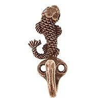 Vicenza Designs H5000 Pollino Koi Hook, Antique Copper