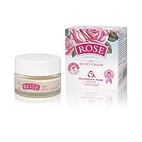 Rose Bulgarian Eye Cream with Natural Oil for Dark Spots and Puffiness, Under Eye Cream for Wrinkles and Bags, Water Anti Aging Eye Cream Helps Improve Dryness
