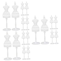 ERINGOGO 18 Pcs Clothing Display Stand Doll House Accessory Mini Mannequin Model Trendy Clothes Sewing Mannequin Doll Mannequin Miniature Dolls Plastic Human Body White Toddler Accessories