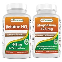Best Naturals Betaine HCL 648 mg & Magnesium Glycinate 425 mg