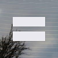 Equality Equal LGBT Sign Pride Vinyl Decal (White)