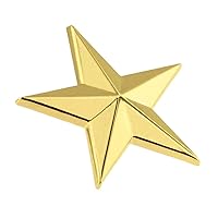 Gold Star Lapel Pin 3D 5 Point Military Police Hat Tie Clutch Pin Award Insignia