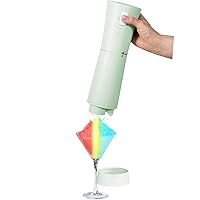 Cordless Shaved Ice Maker By PREMIUS – Lightweight, Rechargeable, Bonus Recipe Book, Resting Stand – Hawaiian Shaved Ice! USB Cord Included – Up to 40 Snow Cones Per Charge! No Molds Needed! (Mint)