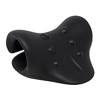 Neck Cloud Pillow - Neck Stretcher Comfort and Pain Relief Through Cervical Decompression - Relaxes Neck - Ultra Soft Natural Curve Restorer Made from Quality Plush Material – Black