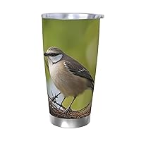 Birds Nest Print Insulated Mug,20oz Car Mug,304 Stainless Steel Car Mug,Carrying Mug On The Go