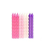 Unique Pink & Purple Spiral Birthday Candles - 10ct, Vibrant Colors - Perfect For Parties, Cake Decorations & Celebrations