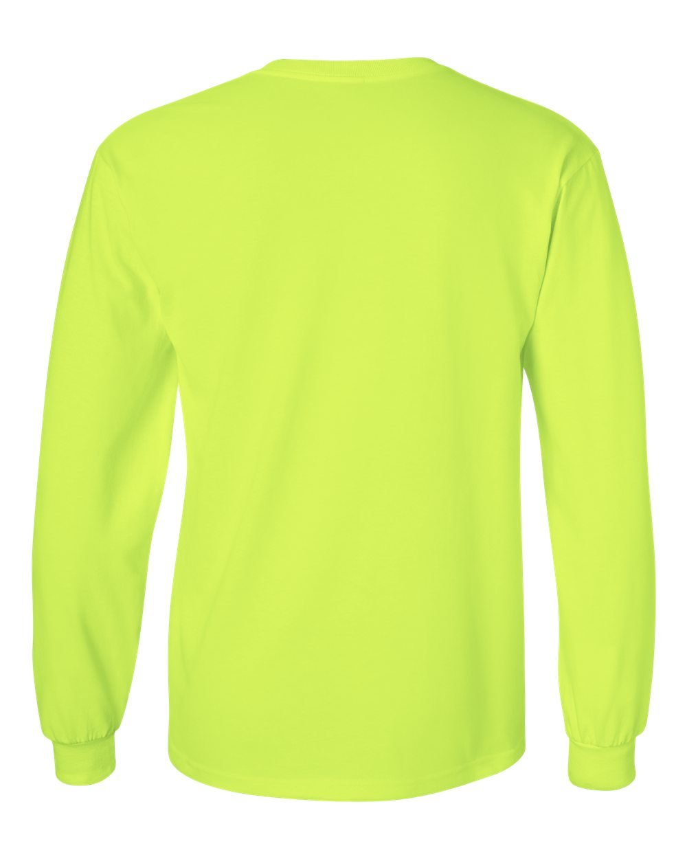 Gildan Ultra Cotton 6 oz. Long-Sleeve T-Shirt (G240) SAFETY GREEN