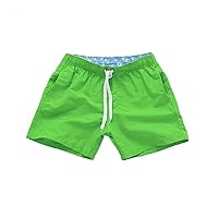 Men's Summer Casual Swim Trunks Solid Quick Dry Board Shorts Loose-fit Comfort Swimsuit Workout Beach Holiday