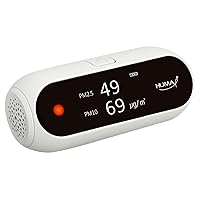 Huma-i White (HI-100) Portable Air Quality Monitor that measures PM2.5 and PM10 with high accuracy. Sensors made in Switzerland.