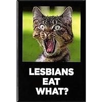 Lesbians eat what? - RECTANGLE MAGNET