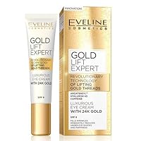 NEW EVELINE Gold Lift Expert Eye Cream 15ml Anti Wrinkle, Reduce Under Eye shade