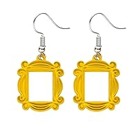 Friends Earrings TV Show Merchandise Friends Themed Frame Earrings Monica Door Frame Drop Earrings Gifts for Women Best Friends