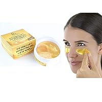 24K Gold Lift Hydrating Gel Under Eye Mask Treatment Patches 30 Pairs Anti Aging Lightens Dark Circles Anti Wrinkle - Formulated With Collagen Retinol Hyaluronic Acid