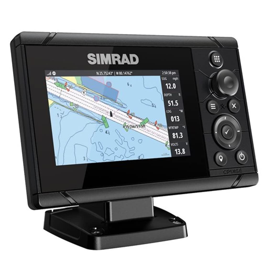 Simrad Cruise 5-inch US Coastal GPS Chartplotter with 83/200 Transom Mount Transducer-000-14995-001