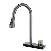 Faucets,Kitchen Mixer Tap with Pull Out Spray, Kitchen Taps Stainless Steel Kitchen Sink Tap/Grey